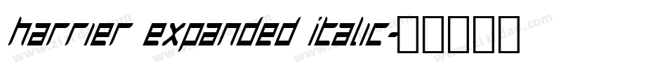 Harrier Expanded Italic字体转换